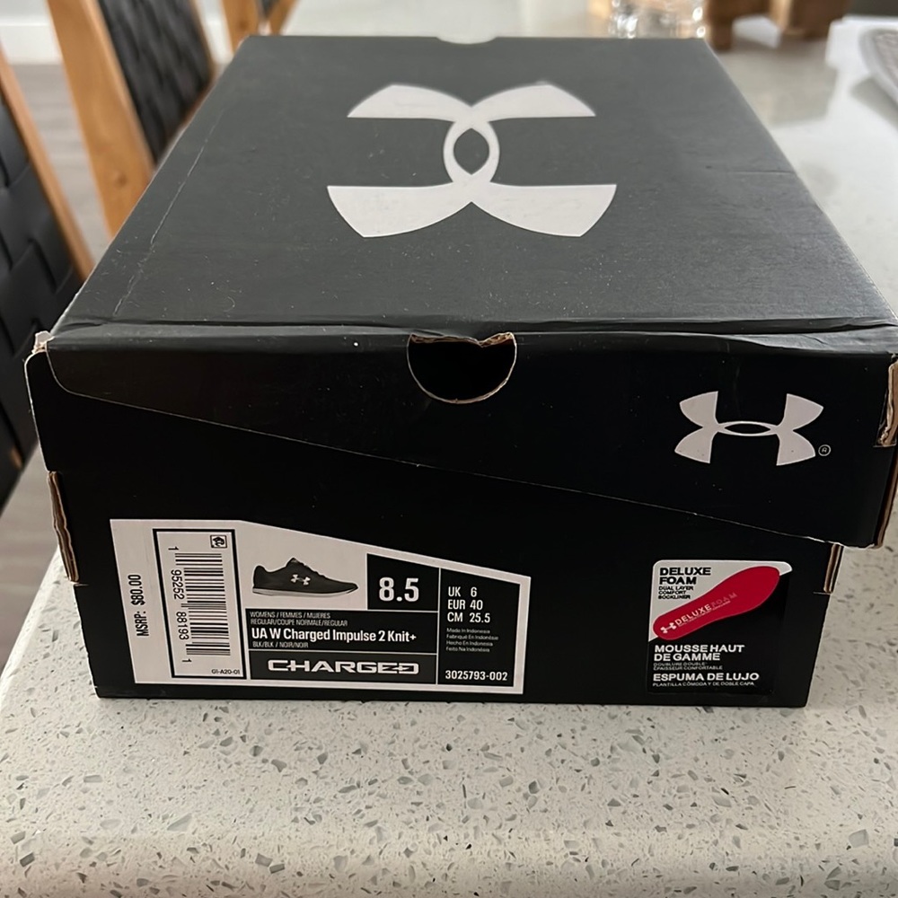 NEW IN BOX Under Armor W Charged Impulse 2 Knit + shoes. Size 8.5